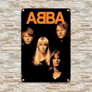 ABBA: Vintage Metal Band Sign (20.32×30.48 cm)