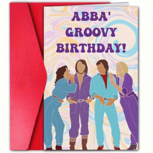 ABBA: Themed Birthday Greeting Card