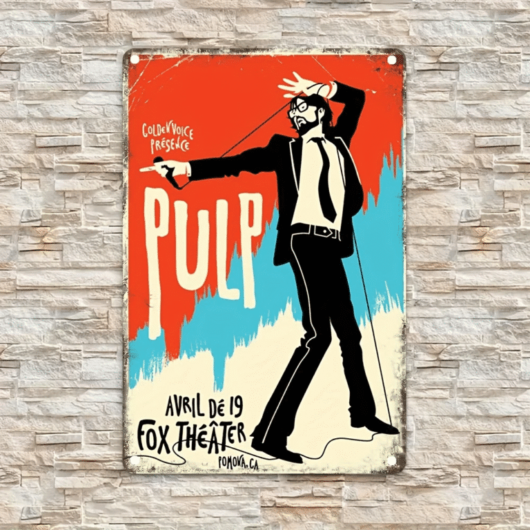 PULP: Metal Poster Sign, Wall Art Plaque (20.32 x 30.48 cm)