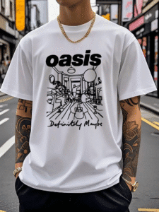 Oasis: Men’s Short Sleeve T-Shirt With Definitely Maybe Design