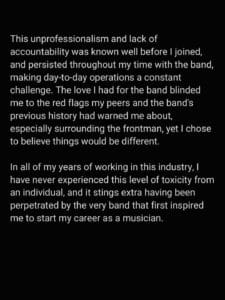 Mike Leon Instagram message about leaving CKY