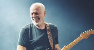 David Gilmour on stage