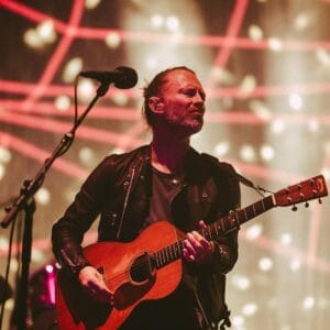 Thom Yorke of Radiohead on stage