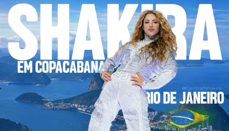 Shakira in Copacabana, Brazil - promo poster