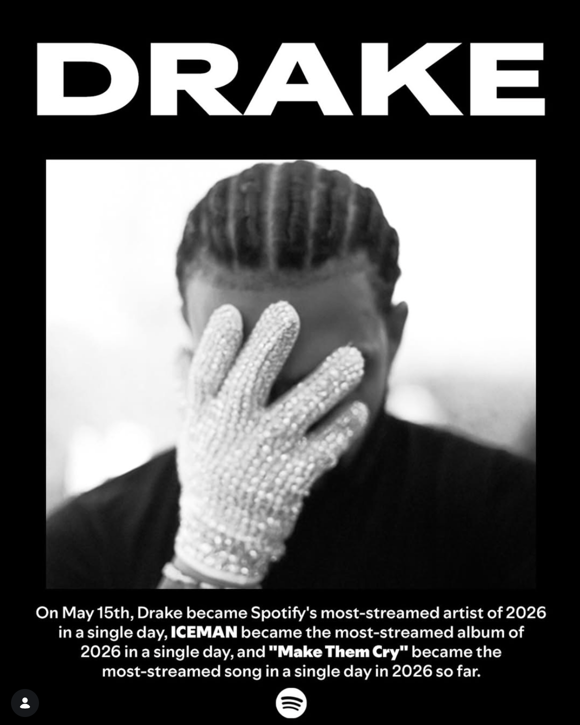 Drake’s ICEMAN Breaks Spotify Records As Rapper Becomes Most-Streamed
