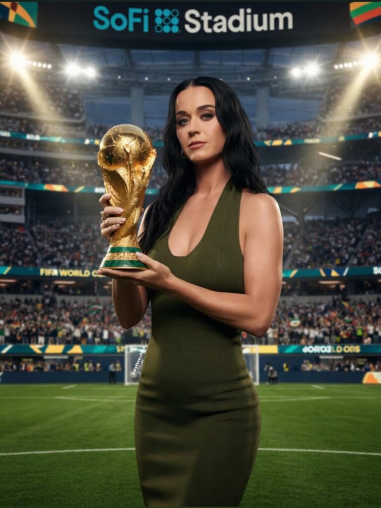 Katy Perry with World Cup