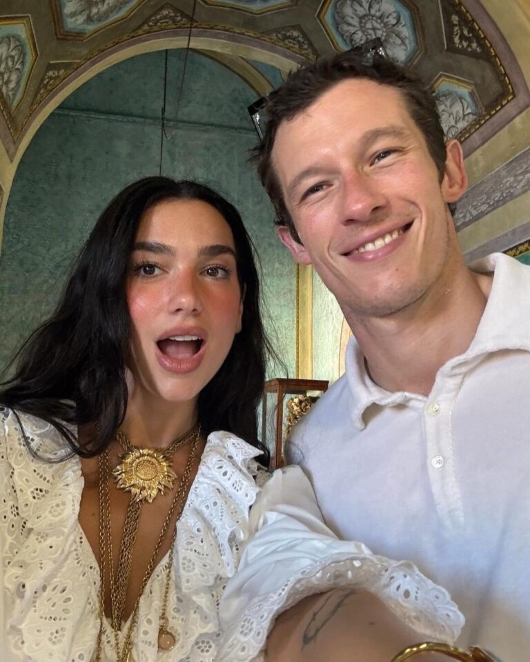 Dua Lipa and Callum Turner