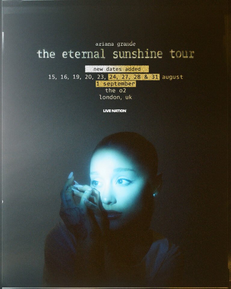 Ariana Grande UK tour poster 2026