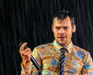 Harry Styles in the Mexico rain