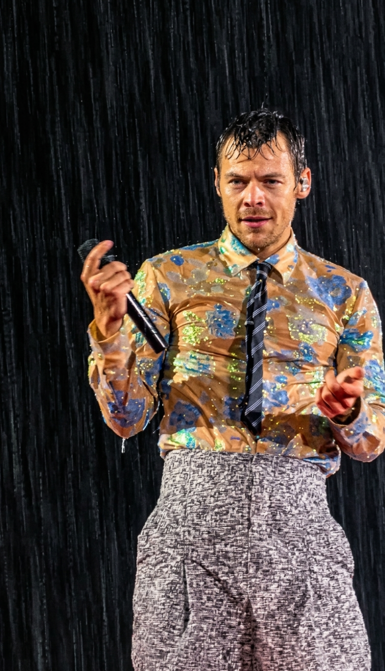 Harry Styles in the Mexico rain