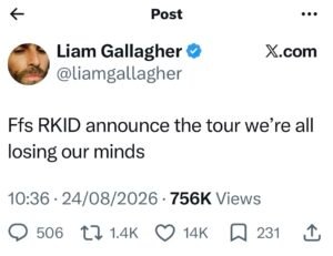 Liam Gallagher on X