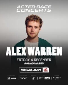 Alex Warren Abu Dhabi poster