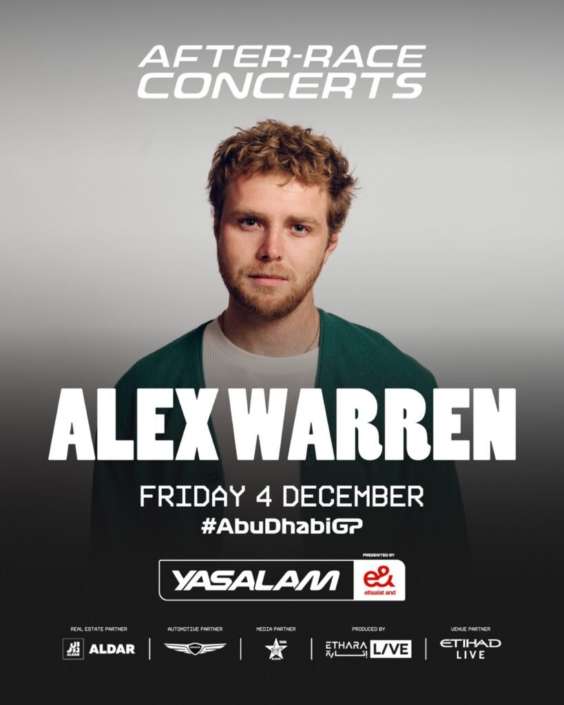 Alex Warren Abu Dhabi poster