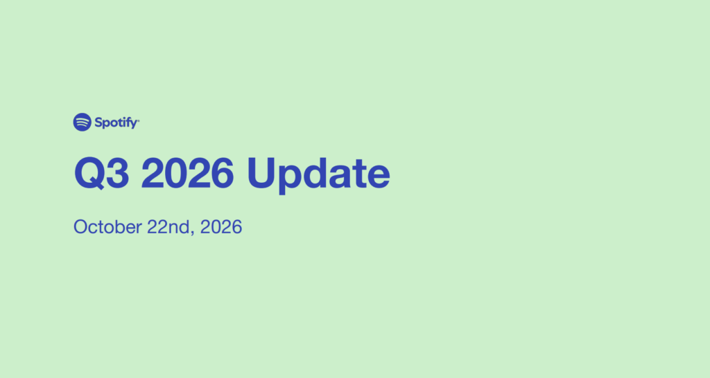 Spotify Report Q3 2026