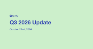 Spotify Report Q3 2026